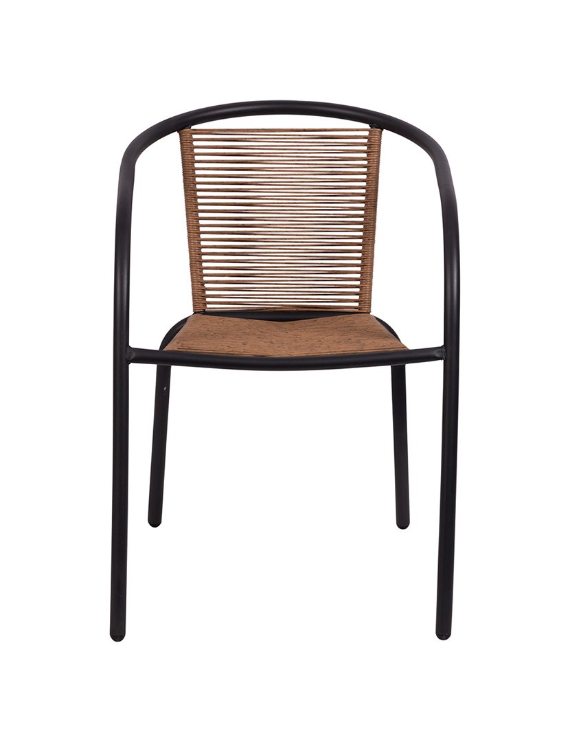 Cadeira de Jardim Rattan com Efeito Madeira