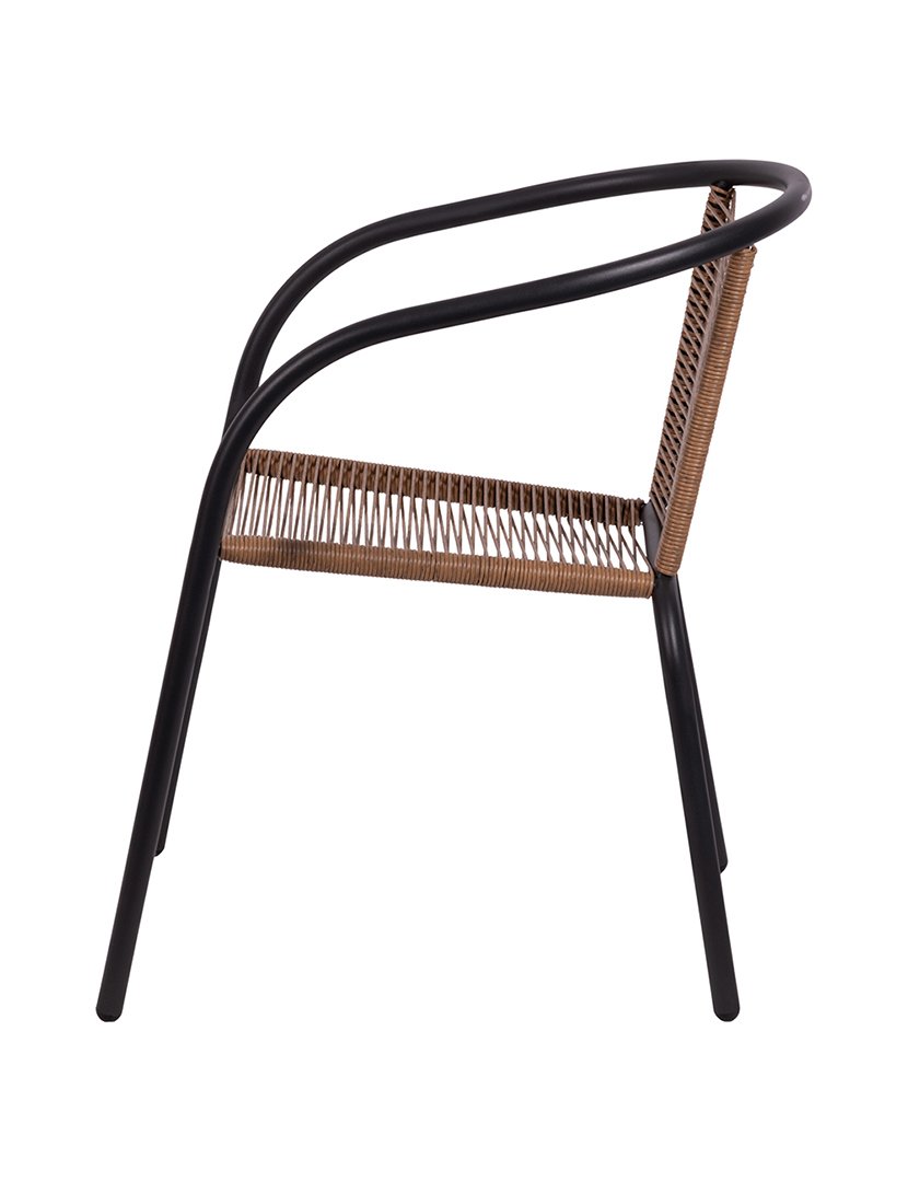 Cadeira de Jardim Rattan com Efeito Madeira