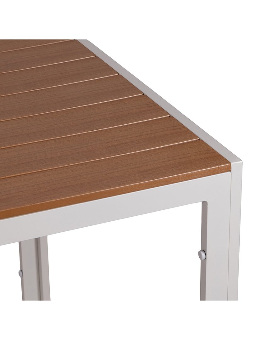 Mesa AMALFI de Alumínio com Efeito Madeira 160x90cm