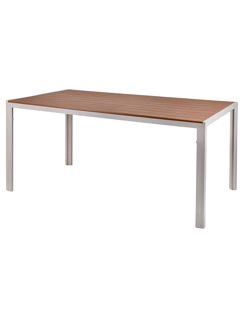 Mesa AMALFI de Alumínio com Efeito Madeira 160x90cm