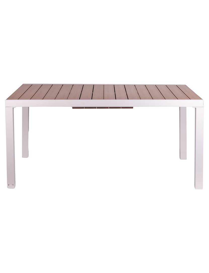 Mesa Extensível AMALFI de Alumínio com Efeito Madeira 160-210x90cm