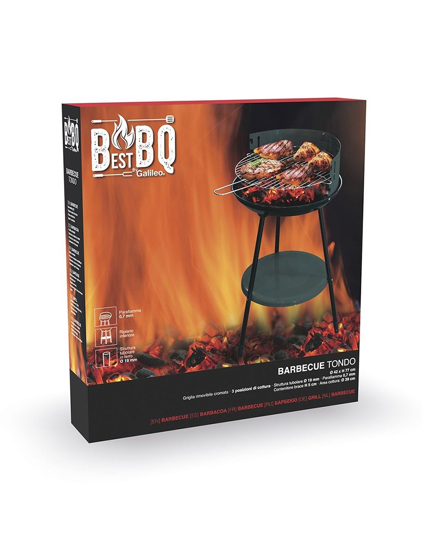 Barbacue Redondo Verde 42x77cm
