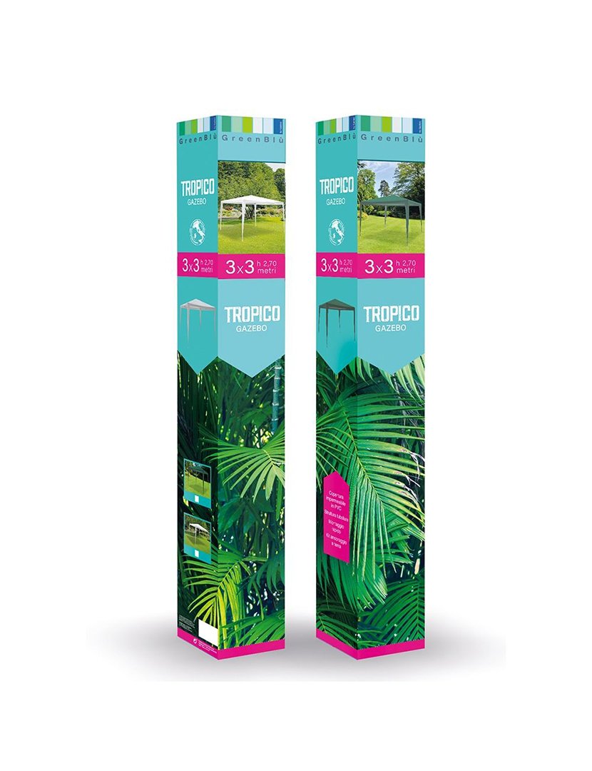 Gazebo TROPICO Branco 3m
