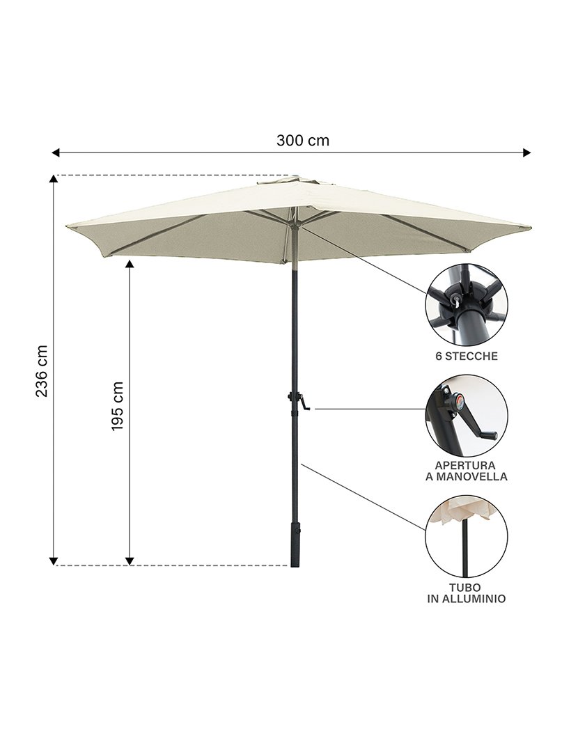 Chapéu de Jardim CUBA Cru 3m