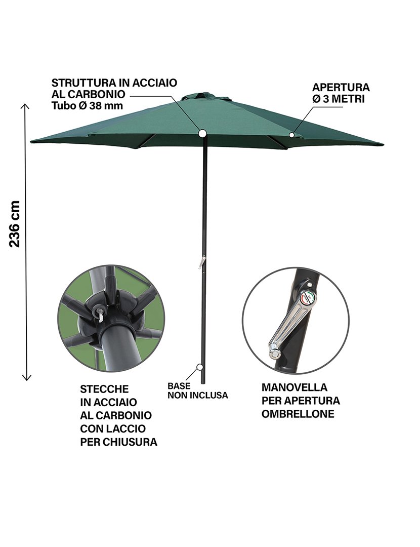 Chapéu de Jardim CUBA Verde 3m