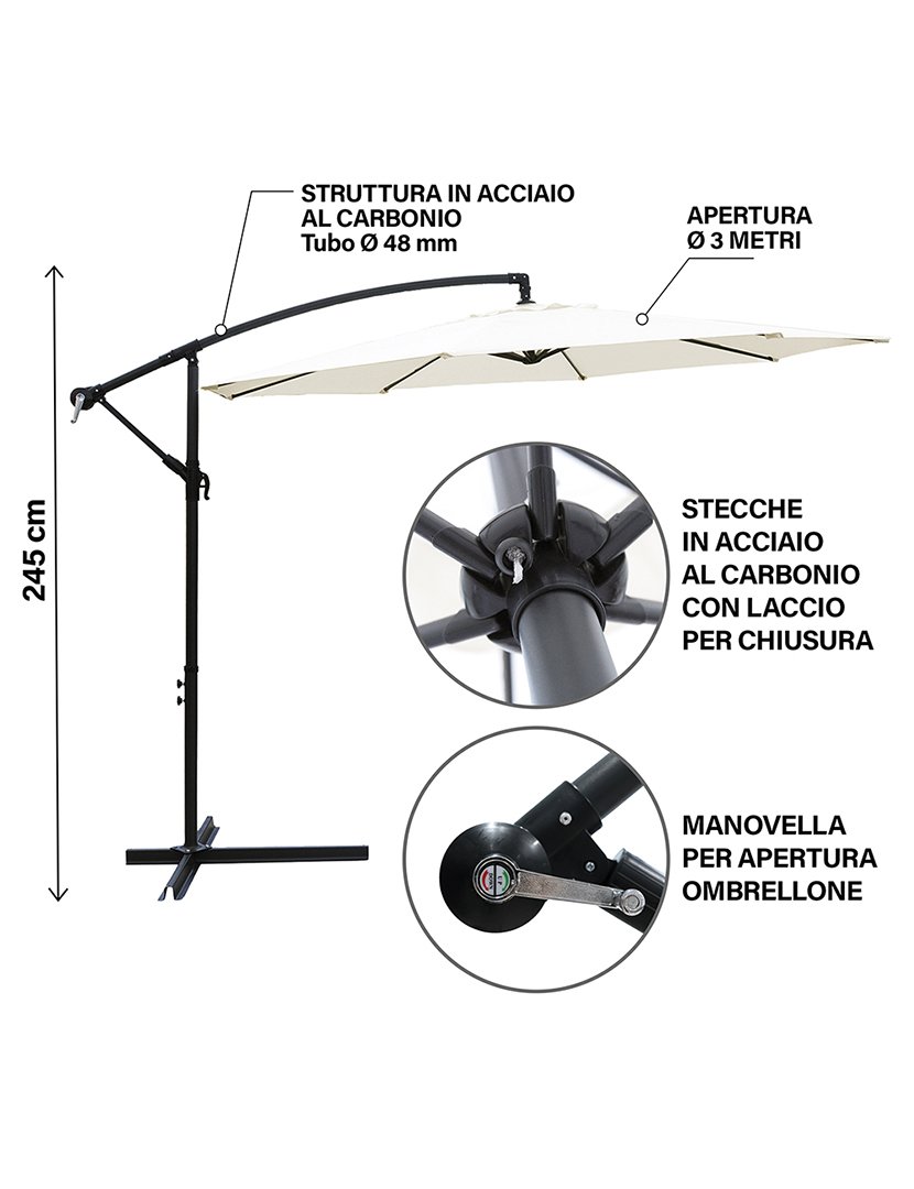 Chapéu de Jardim KIOS Cru 300x245cm