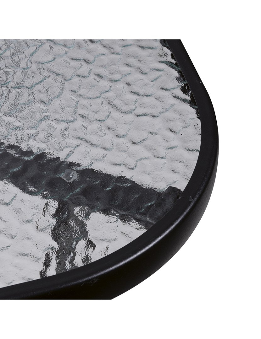 Mesa de Metal e Vidro Preto 150x70cm