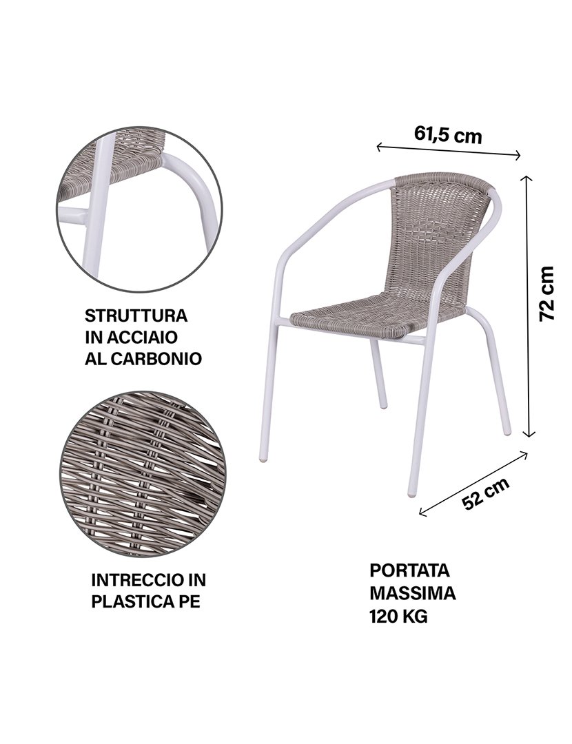 Cadeira Rattan Branco