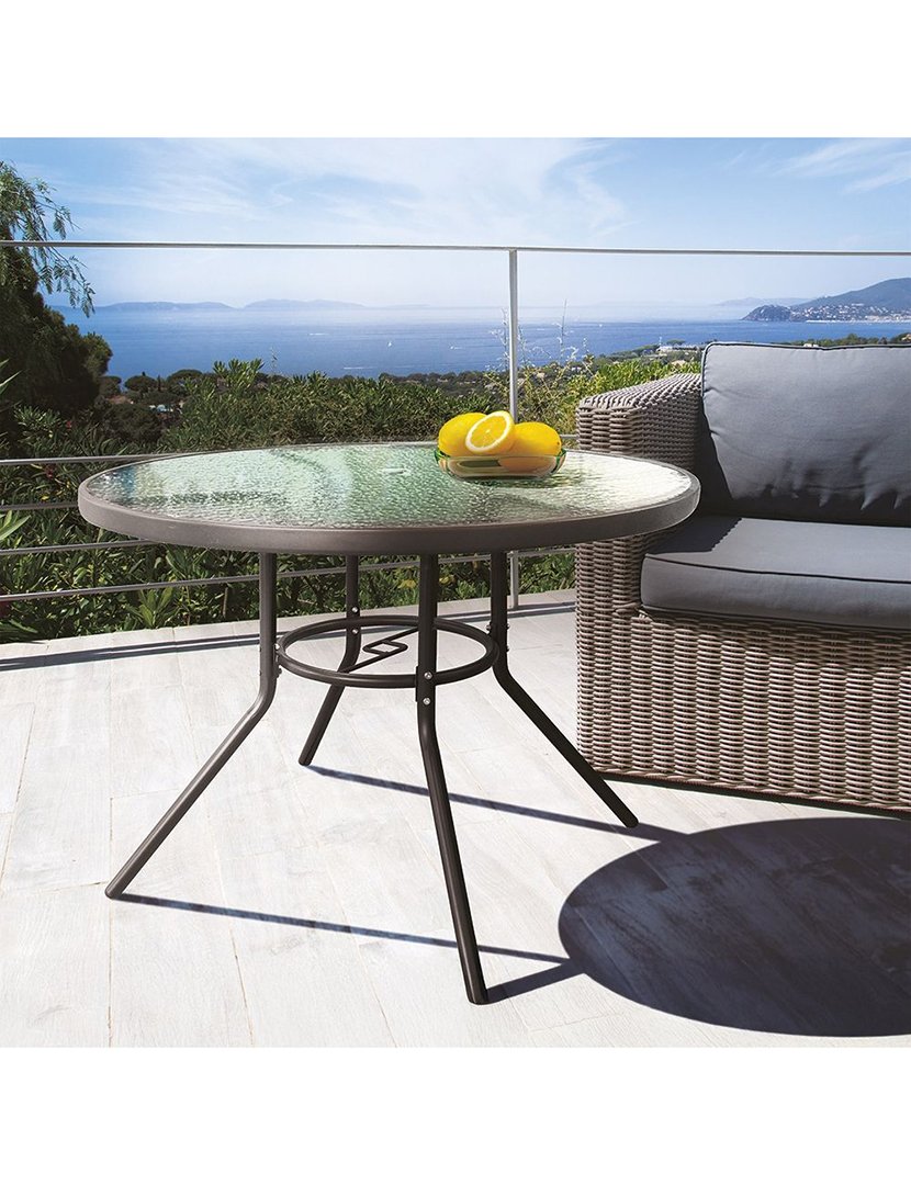 Mesa Redonda Antracite 100x70cm