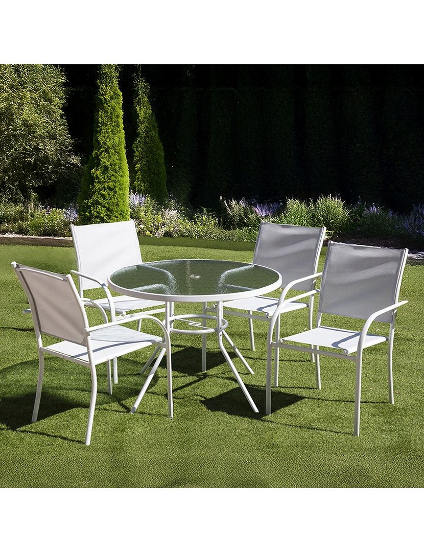 Mesa Redonda Branca 100x70cm