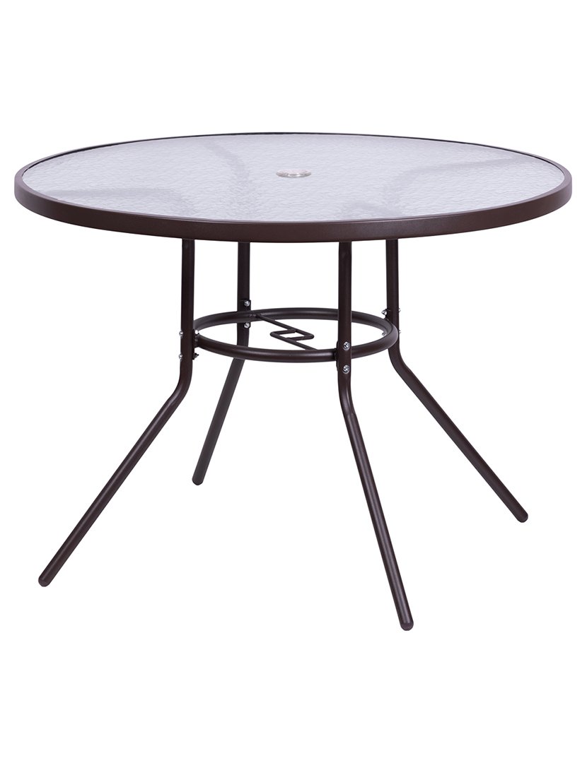 Mesa Redonda Castanha 100x70cm