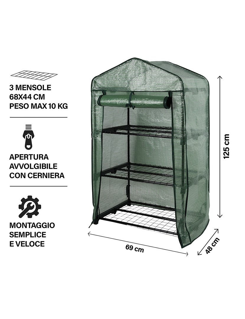 Estufa com 3 Prateleiras
