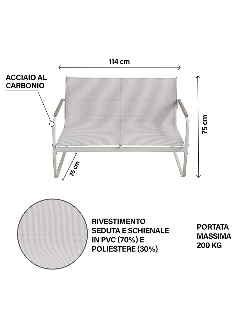 Conjunto de Jardim SAINT MARTIN 4 Peças Branco