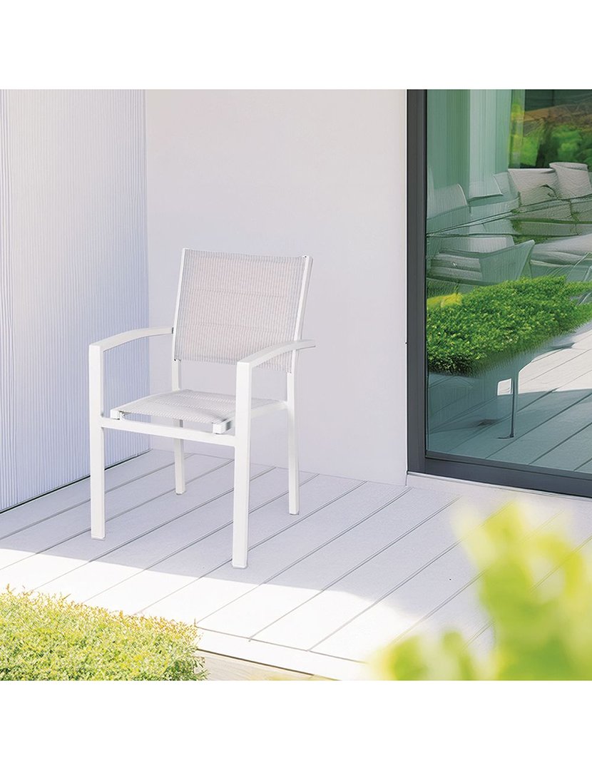 Cadeira TROPEA de Alumínio com Textura Branco