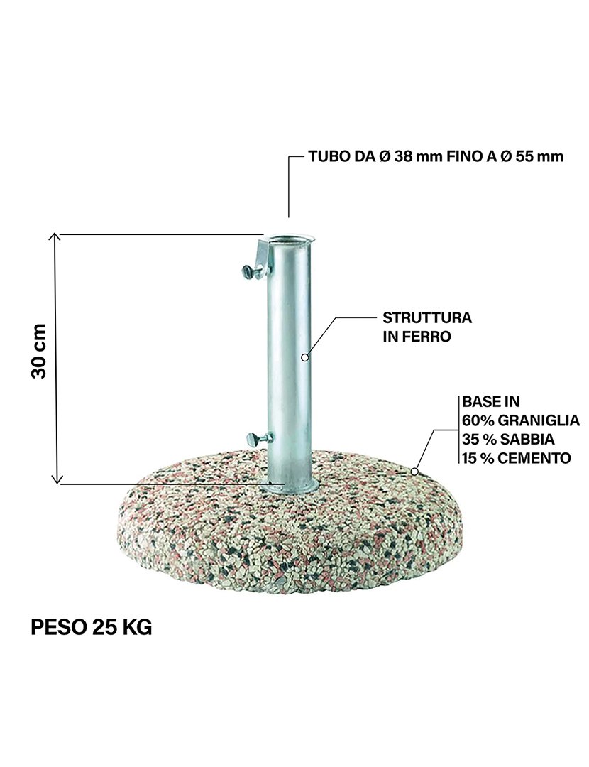 Base para Chapéu Granito 25kg