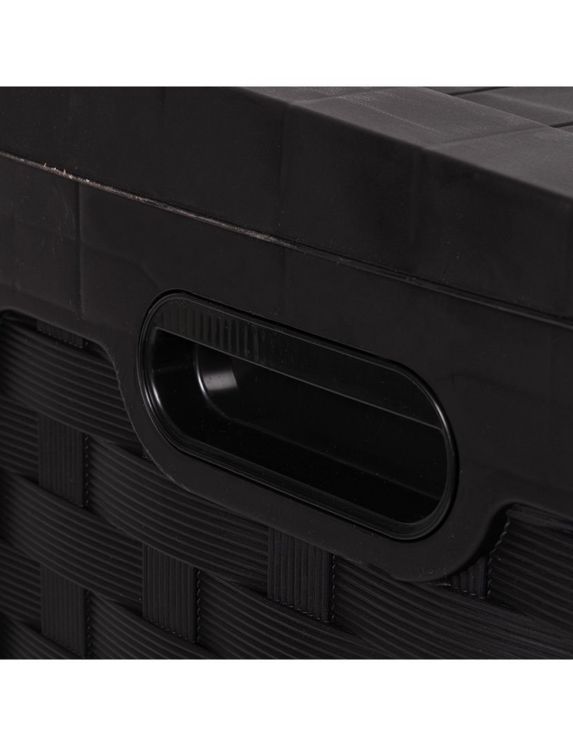 Caixa de Arrumação para Jardim Preto 116x58,3cm