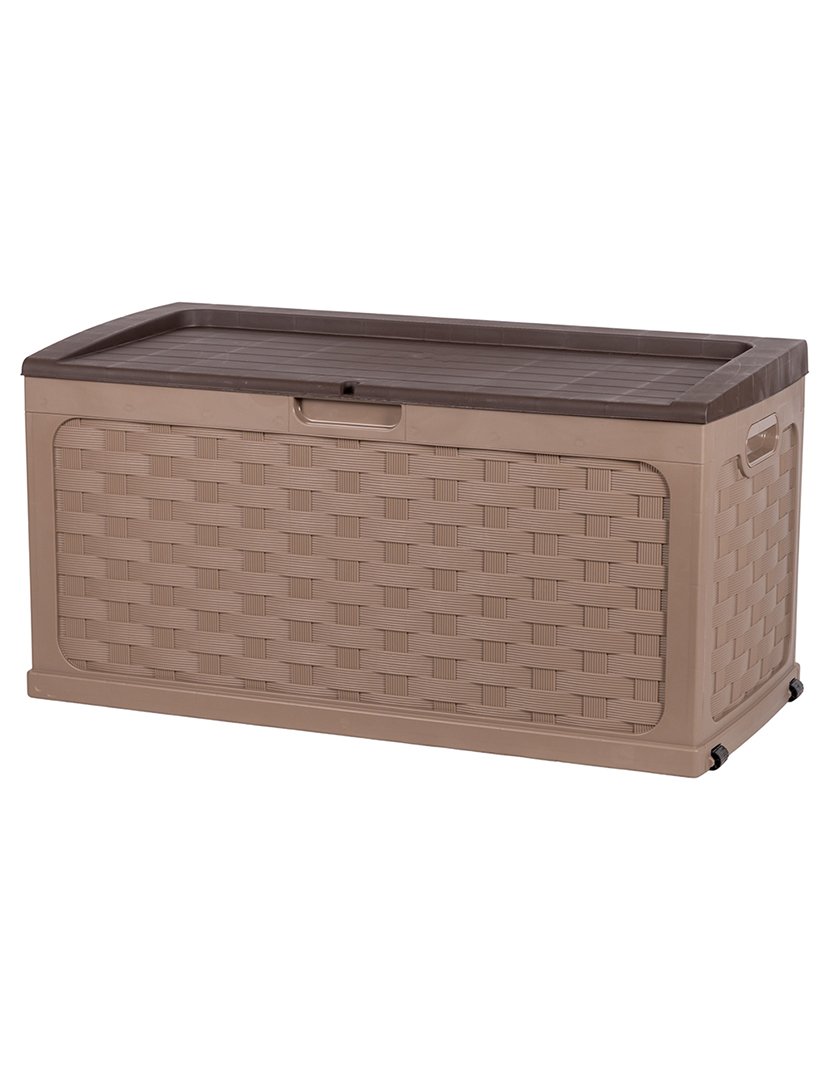 Caixa de Arrumação para Jardim Castanho 116x58,3cm