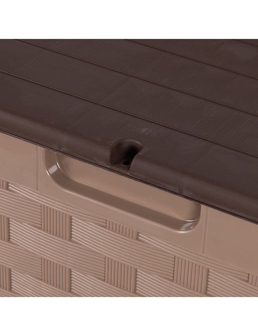 Caixa de Arrumação para Jardim Castanho 116x58,3cm