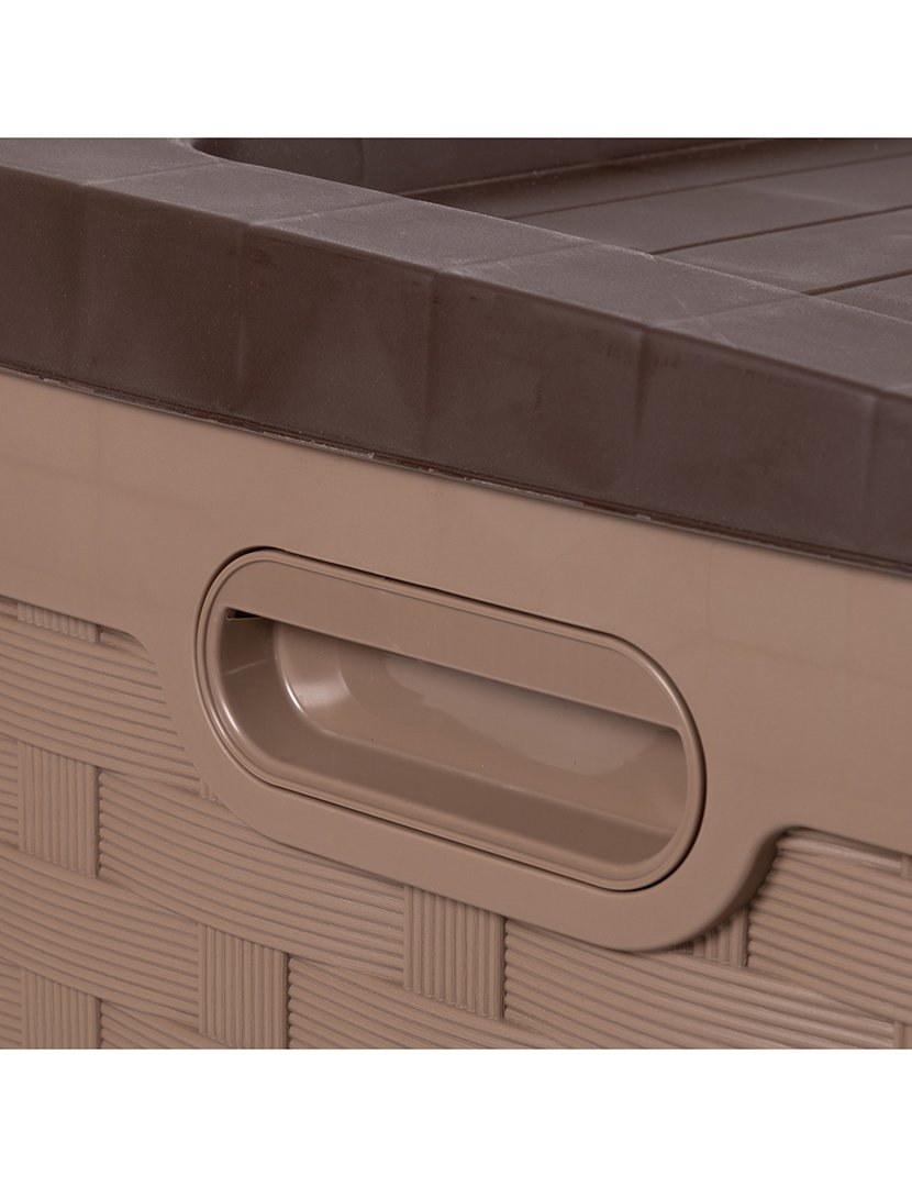 Caixa de Arrumação para Jardim Castanho 116x58,3cm