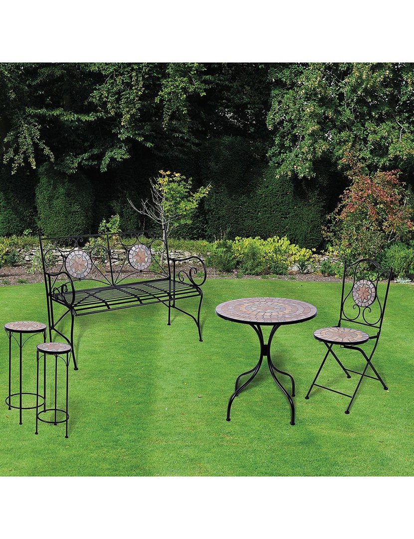 Mesa Redonda CIPRO Mosaico 70x75cm