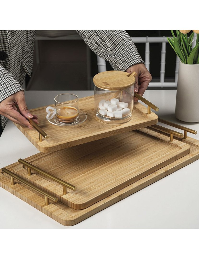Tabuleiro Bamboo Gold 40x25 cm