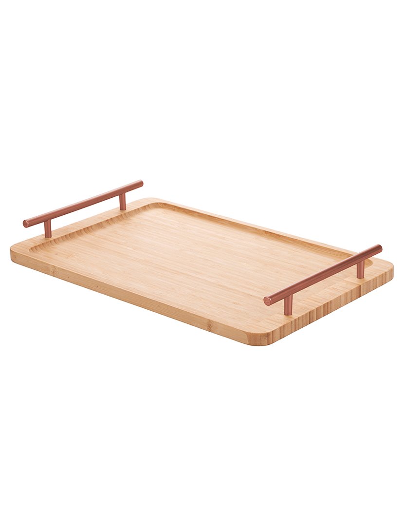 Tabuleiro Bamboo Rose Gold 40x25 cm