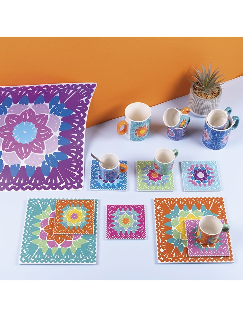 Conjunto 6 Decorações Parede Crochê