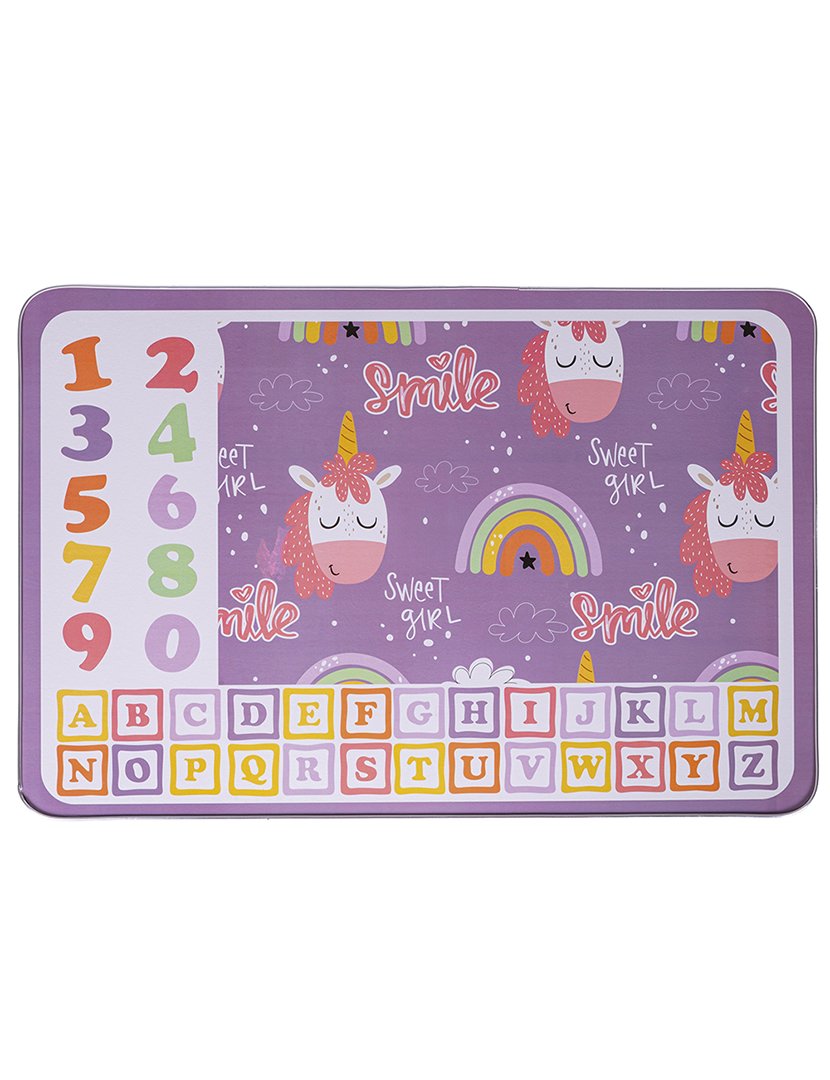 Conjunto Mesa + Cadeira Unicórnio Lilás