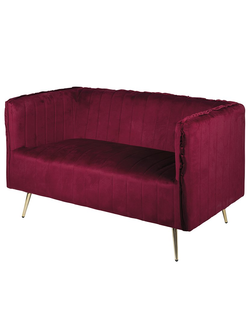 Sofá Veludo Borgonha
