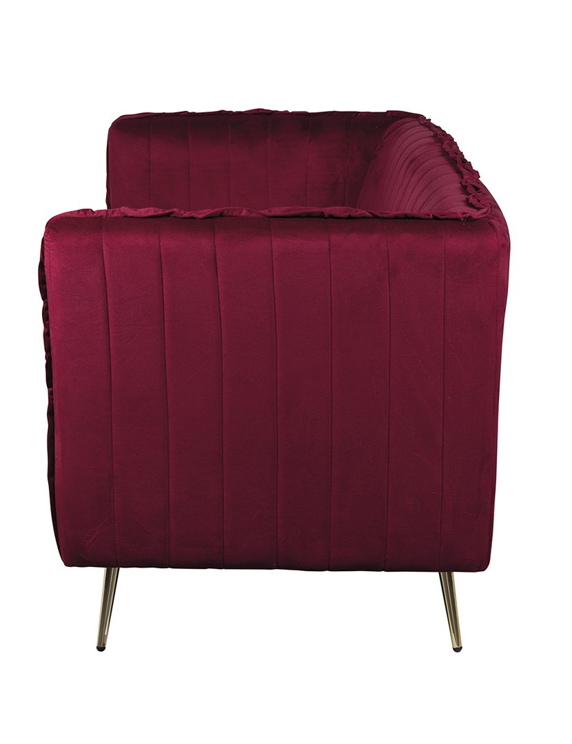 Sofá Veludo Borgonha