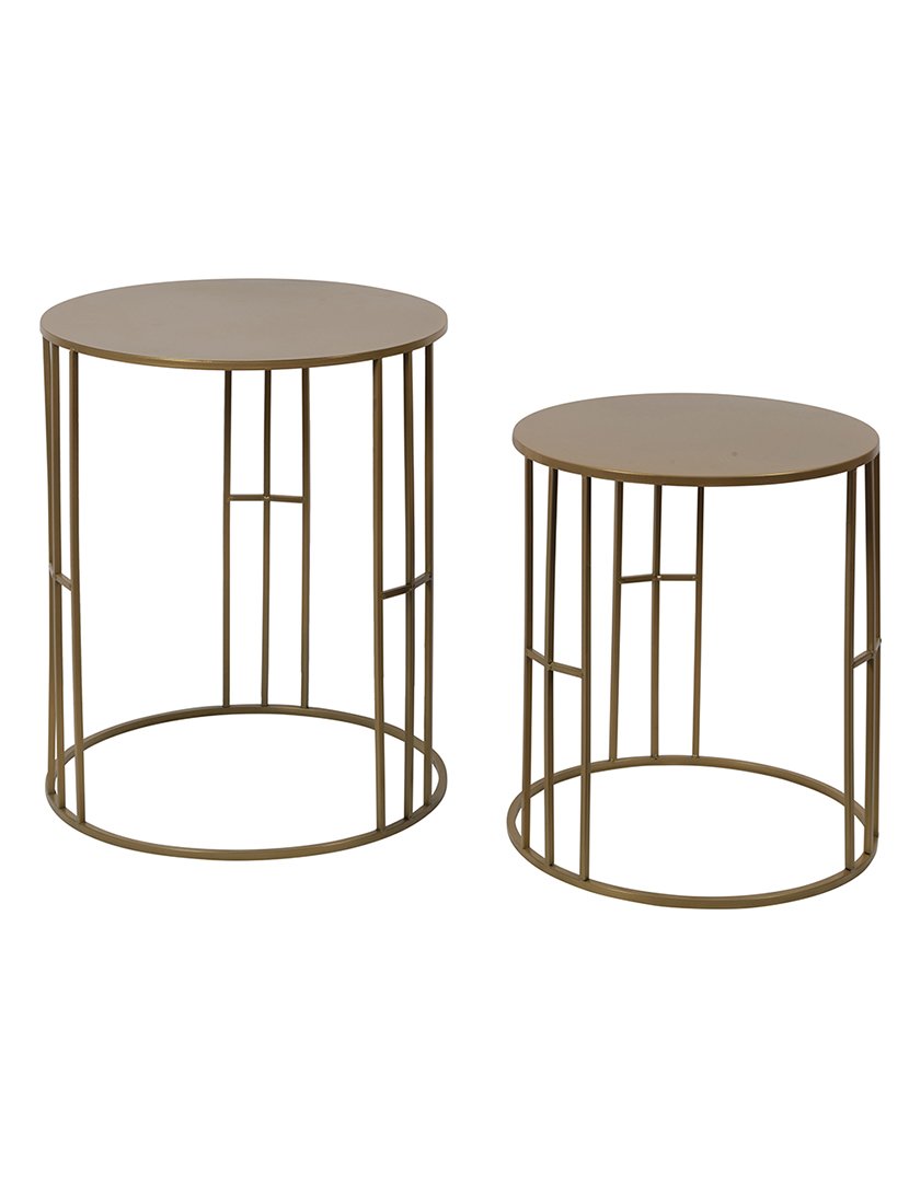 Conjunto 2 Mesas Apoio Iron Gold