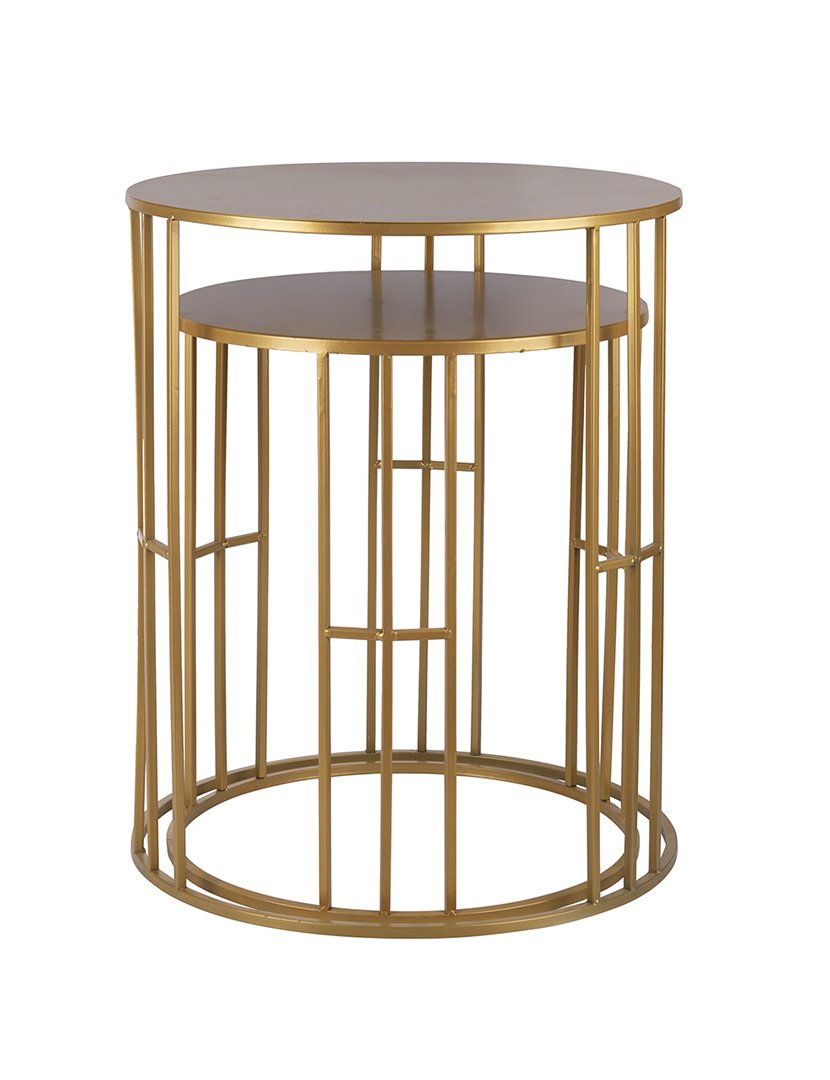 Conjunto 2 Mesas Apoio Iron Gold