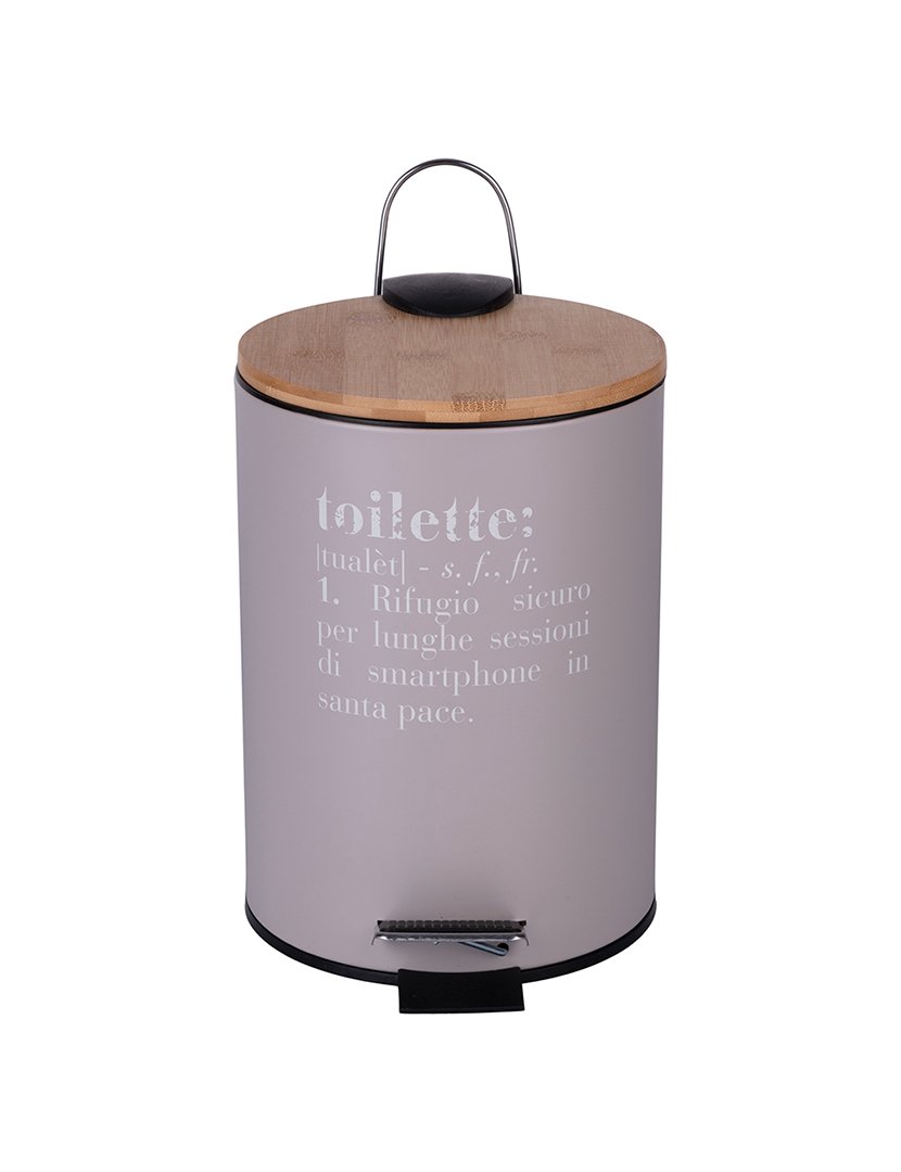 Balde VICTIONARY 3L "Toilette" Cinza