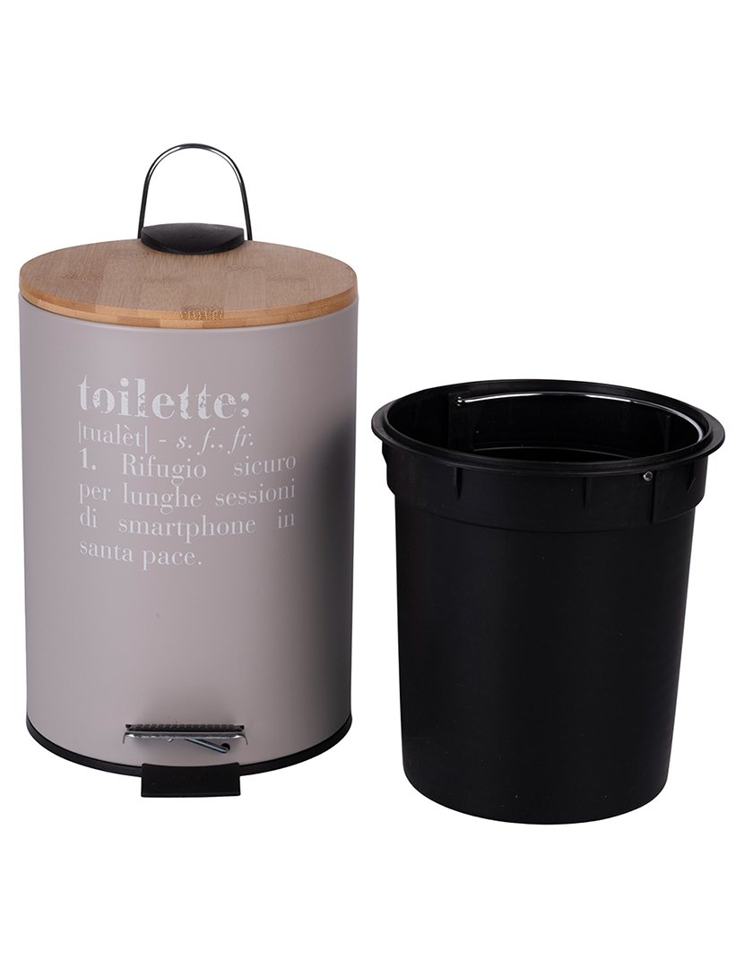 Balde VICTIONARY 3L "Toilette" Cinza