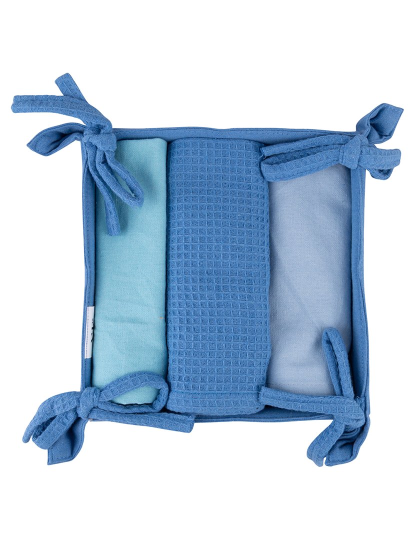 Conjunto 3 Toalhas + Cesto Ocean