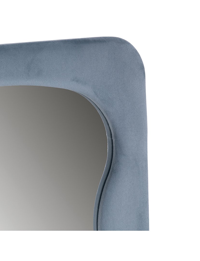 Espelho Veludo Wave Azul 170 cm