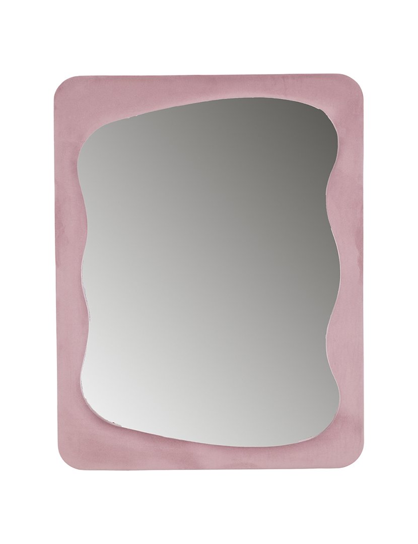 Espelho Veludo Wave Rosa 170 cm 
