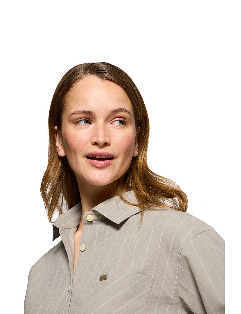 Camisa Manga Comprida Bege