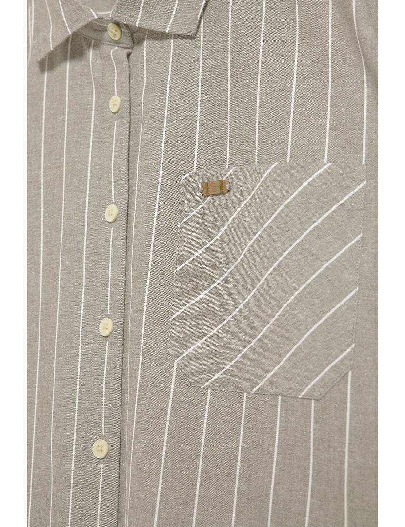 Camisa Manga Comprida Bege