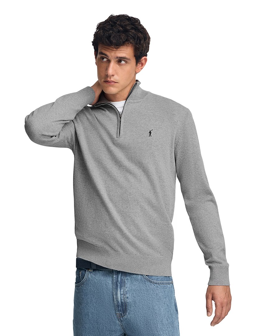 Pullover Rigby Go Zipper Wool Cinza