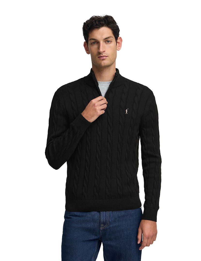 Pullover Rigby Go Zipper Wool Preto