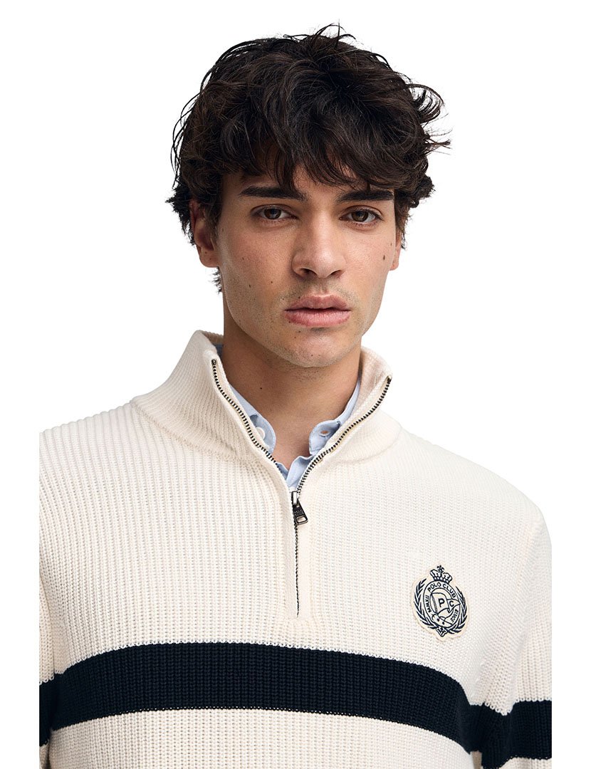 Pullover Thunder Nautic Bege-Azul