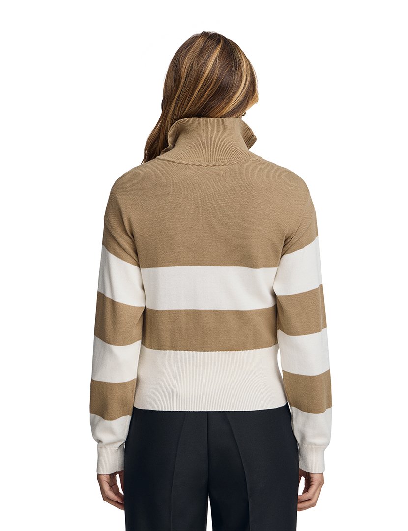 Pullover Kujes Stripe Castanho Claro - Bege