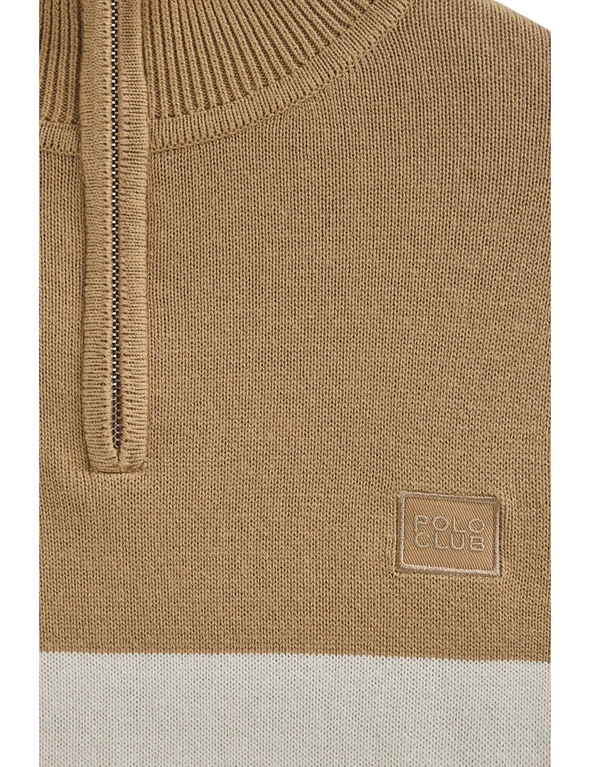 Pullover Kujes Stripe Castanho Claro - Bege