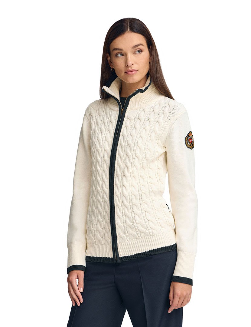 Cardigan Nautic Patch Bege