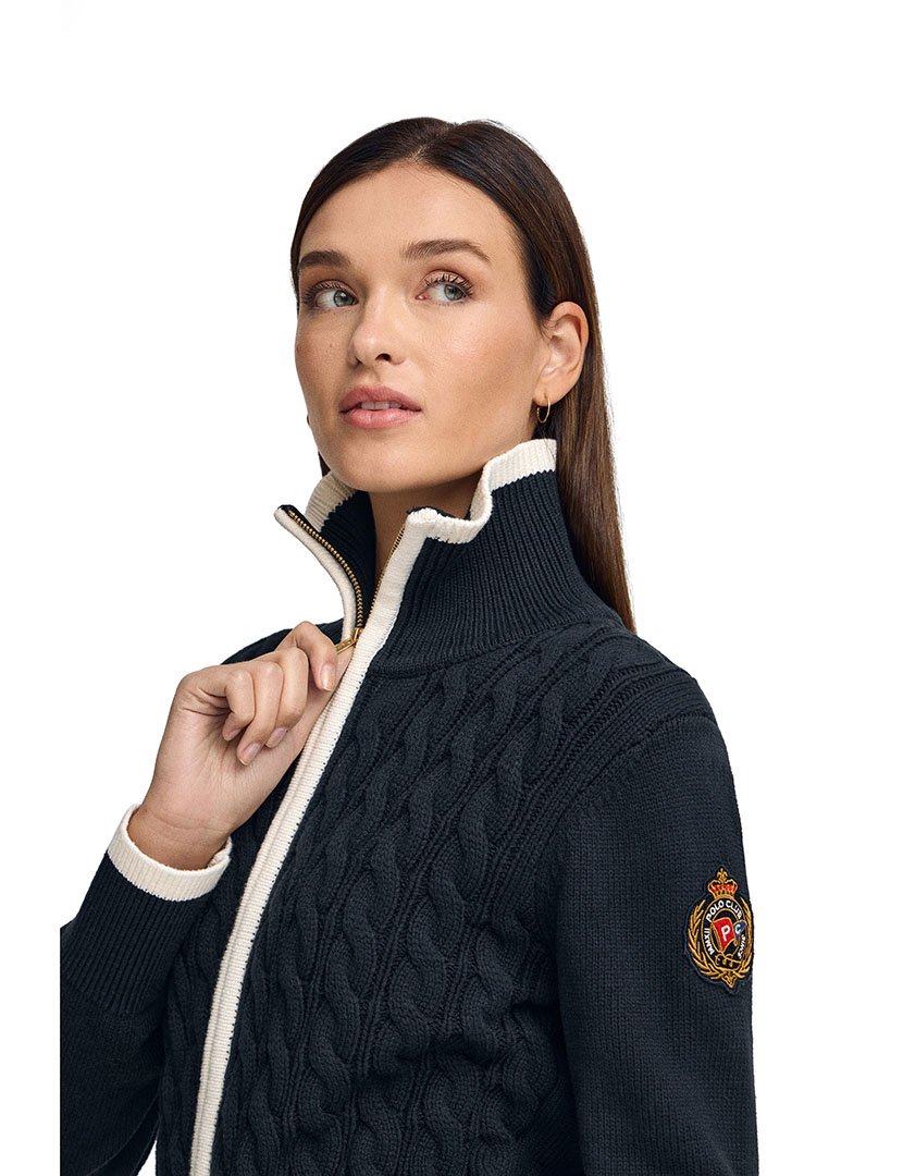 Cardigan Nautic Patch Azul