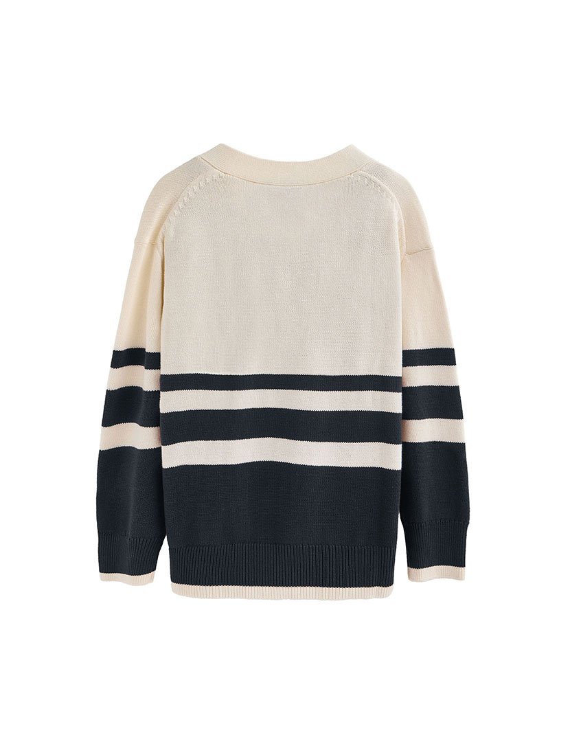 Pullover Kor Nautic Bege-Azul