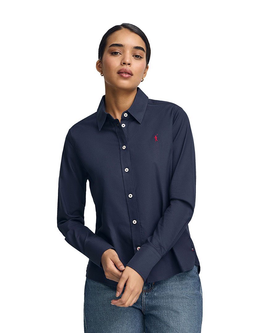 Camisa Manga Comprida Rigby Go Oxford Azul