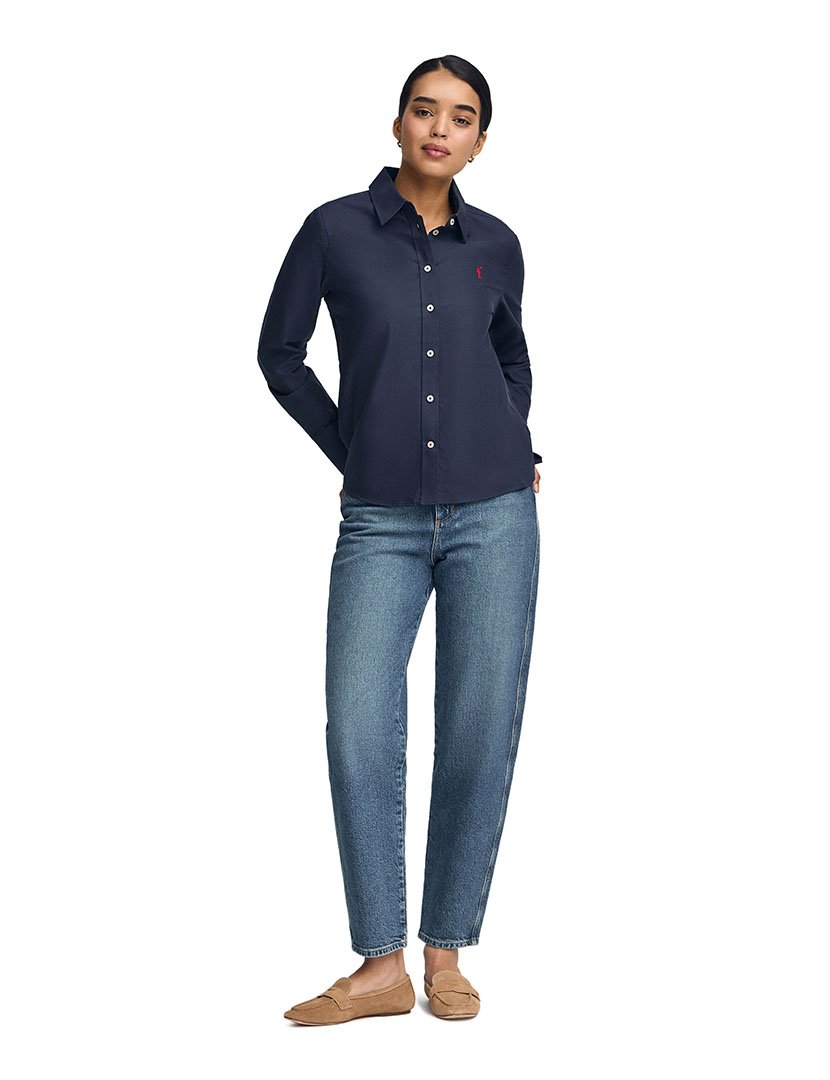 Camisa Manga Comprida Rigby Go Oxford Azul