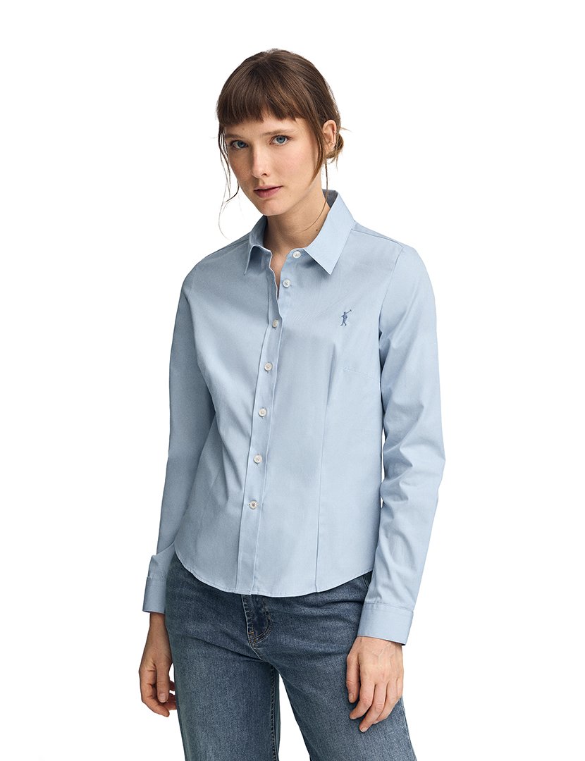 Camisa Manga Comprida Rigby Go Poplin Azul